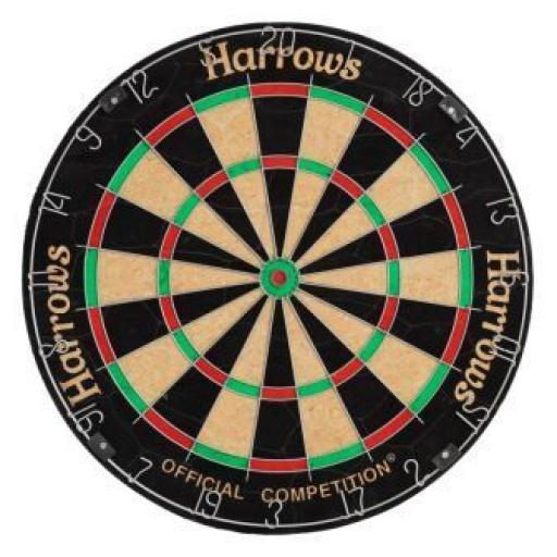 HARROWS OFFICIAL COMP DARTBOARD