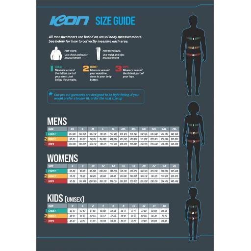 AQUINAS OCFC Size charts