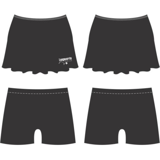 LANGWARRIN TENNIS CLUB - SKORT - BLACK