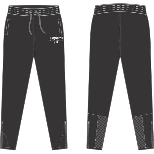 LANGWARRIN TENNIS CLUB - TRAINING / TRACK PANT - BLACK