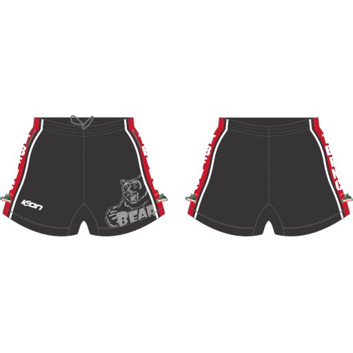 BLACK FOOTBALL TRAINING SHORTS WITH ZIP POCKETS