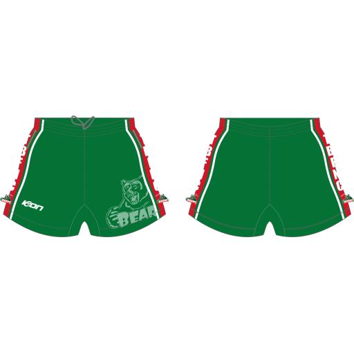 GREEN FOOTBALL TRAINING SHORTS WITH ZIP POCKETS