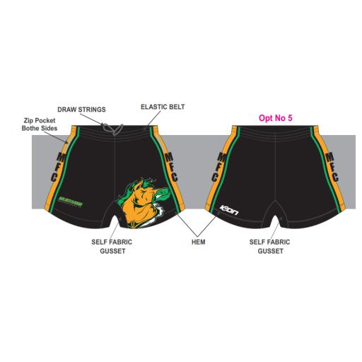 MOOROOLBARK **NEW** TRAINING SHORTS WITH ZIPS