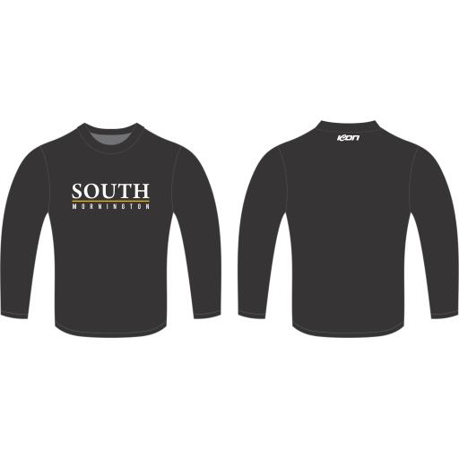 SOUTH MORNINGTON FC - BLACK COTTON TEE - LONGSLEEVE