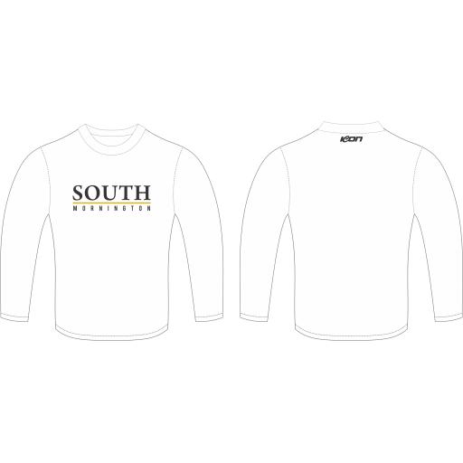 SOUTH MORNINGTON FC - WHITE COTTON TEE - LONGSLEEVE