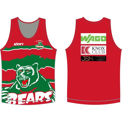 THE BASIN FOOTBALL NETBALL CLUB NEW RUNNING SINGLET