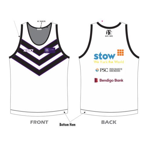 Templestowe Football Club White Singlet