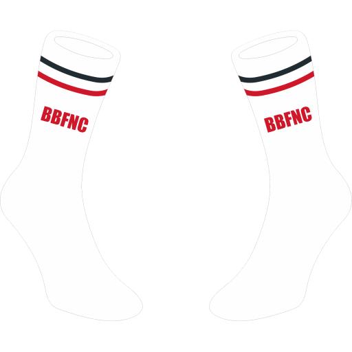 BBFNC WHITE CREW SOCKS