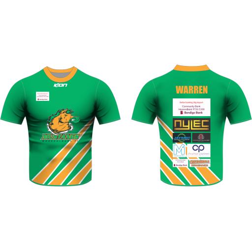 MOOROOLBARK JFC  GREEN/GOLD WARM UP TOP **NEW ITEM**