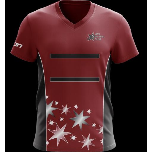 SPJ STARS NETBALL CLUB GAME DAY TSHIRT WITH VELCRO