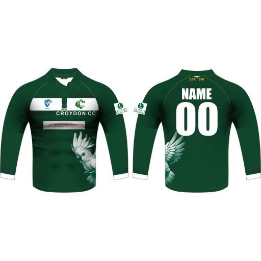 CROYDON CRICKET CLUB - SENIOR One Day Playing Shirt (Long Sleeve) *EARLY BIRD SALE*