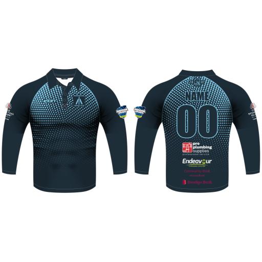 MOOROOLBARK CC MENS L/SLEEVE ONE DAY PLAYING TOP KOJI