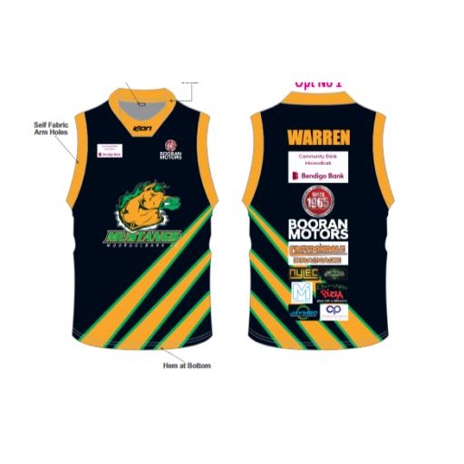 MOOROOLBARK JFC  BLACK/GOLD TRAINING FOOTBALL JUMPER