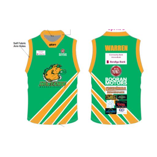 MOOROOLBARK JFC  GREEN/GOLD TRAINING FOOTBALL JUMPER