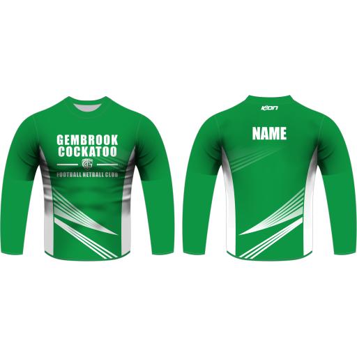 GEMBROOK-COCKATOO FNC LONG SLEEVE NETBALL WARM UP TOP