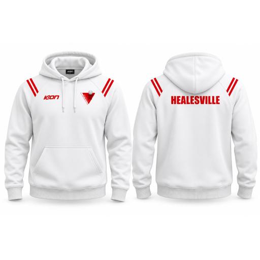 HEALESVILLE NETBALL ASSOCIATION - WHITE UMPIRE FLEECE HOODIE