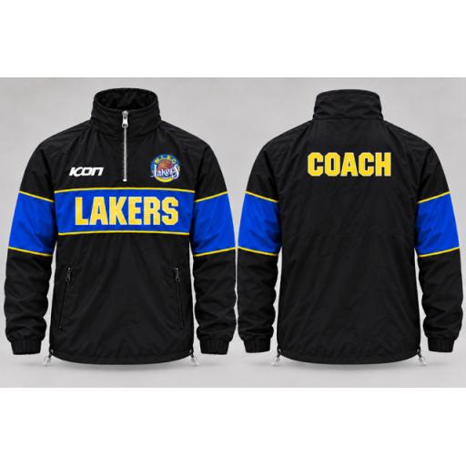 MLBC Lakers Black 1/4 Zip Retro Jacket COACH