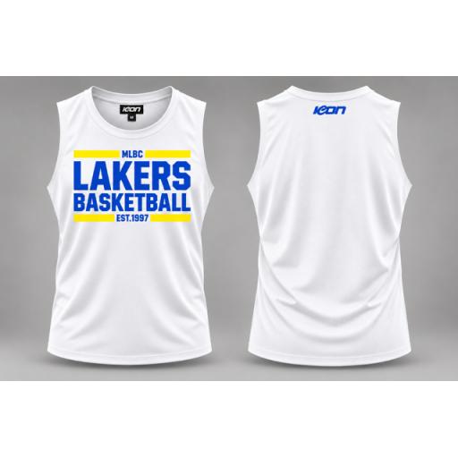 MLBC Lakers White Cotton Singlet