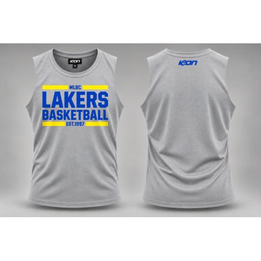 MLBC Lakers Grey Cotton Singlet