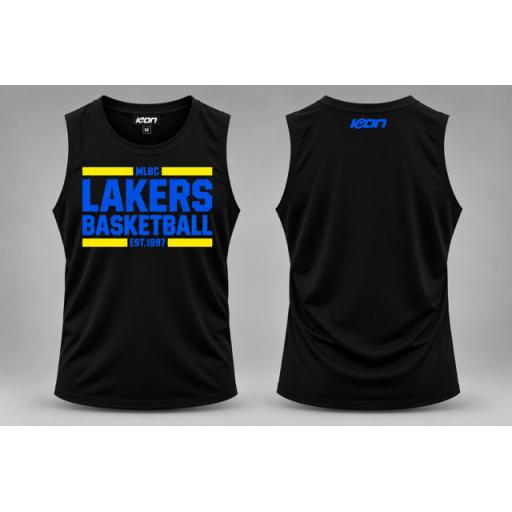 MLBC Lakers Black Cotton Singlet